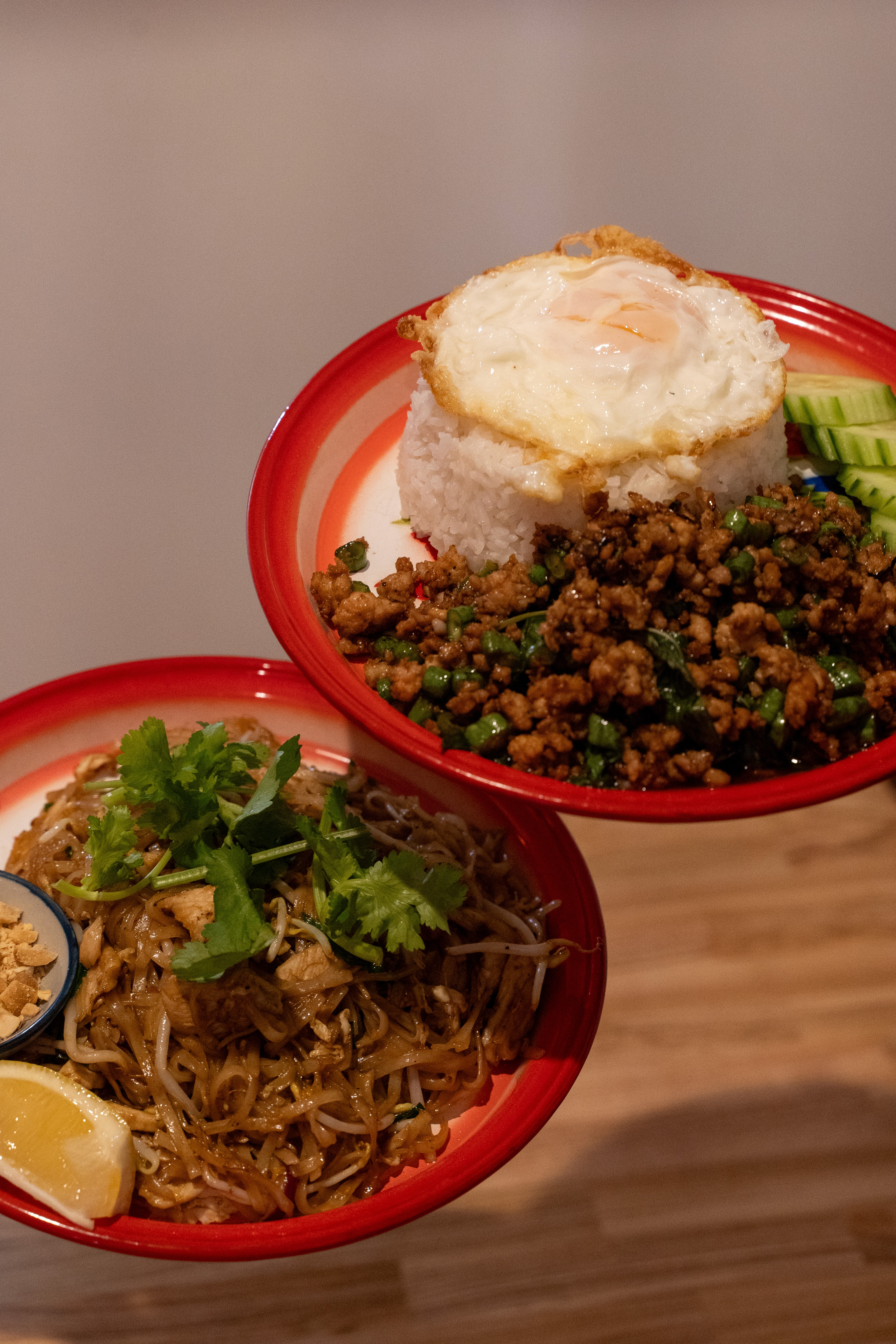 Thai catering spread from Rim Thang Thai
